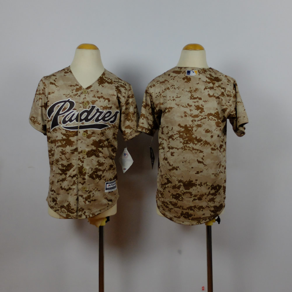 Youth San Diego Padres Blank Camo MLB Jerseys->youth mlb jersey->Youth Jersey